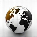 A globe with connecting lines icon